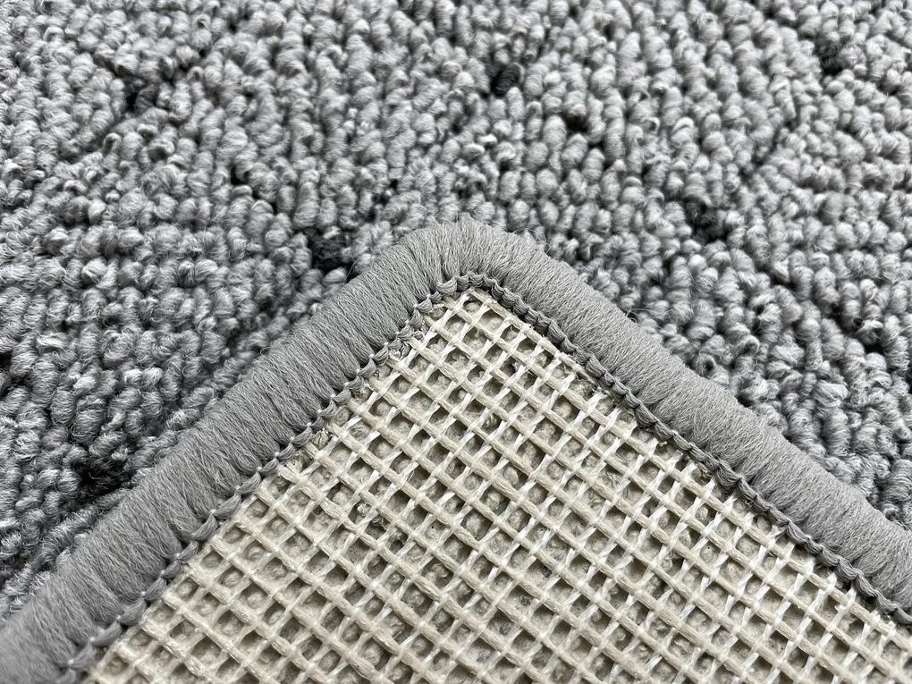 Vopi koberce Kusový koberec Udinese sivý kruh - 80x80 (priemer) kruh cm