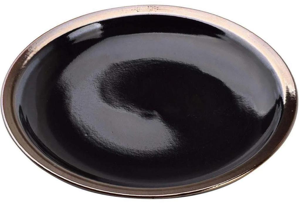 Súprava 4 tanierov „Cal Black", Ø 20, výš. 3 cm