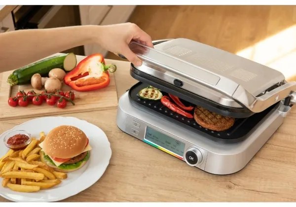 Sencor kontaktný gril 2100W/230V matný chróm