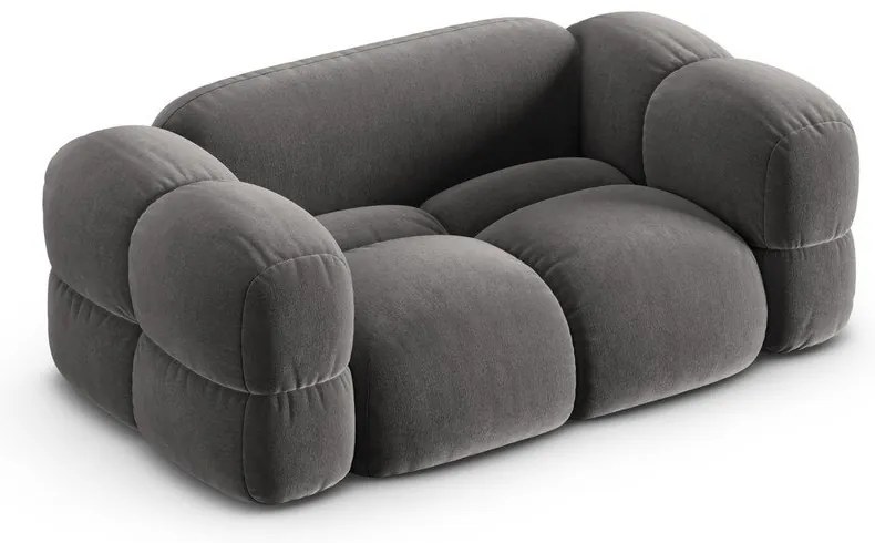 Sivá zamatová pohovka 180 cm Loretto – Cosmopolitan Design