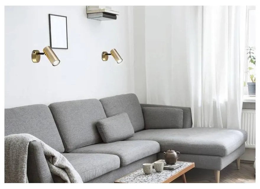 Kovové nástenné svietidlo v zlatej farbe Colly - Candellux Lighting