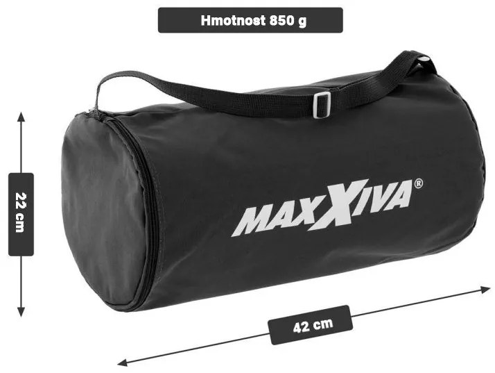 MAXXIVA 81550 Akupresúrna podložka s vankúšom, 75x42 cm, čierna