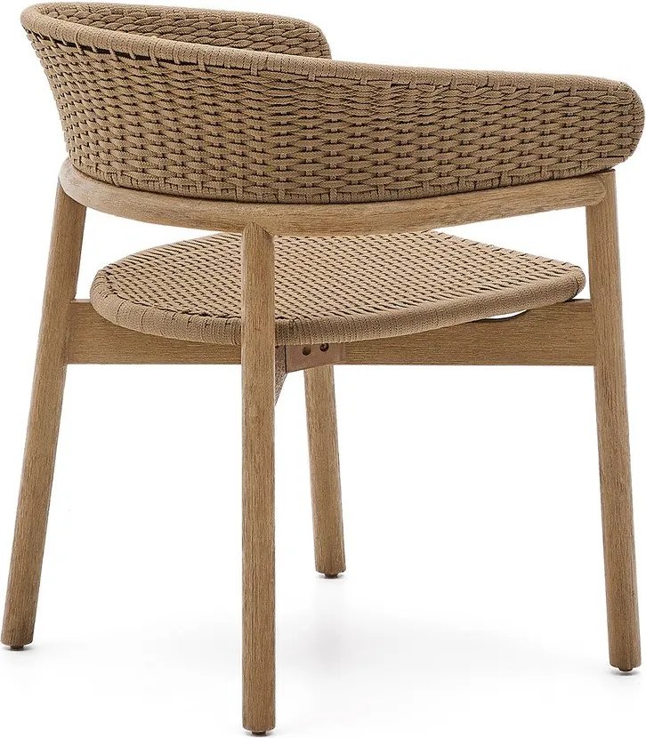 Drevená záhradná stolička v prírodnej farbe Arinella – Kave Home