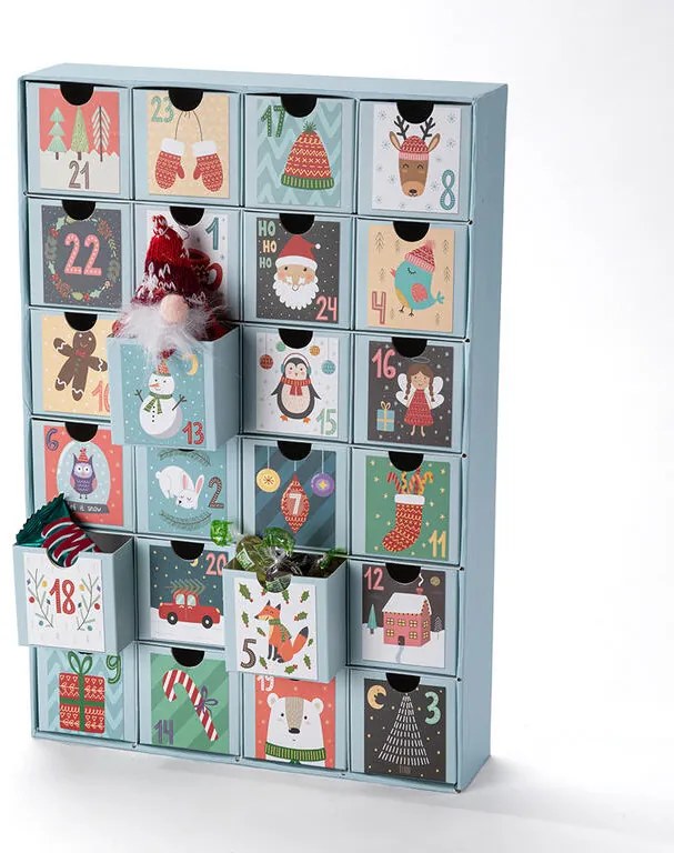 Adventný kalendár so zásuvkami PAPER
