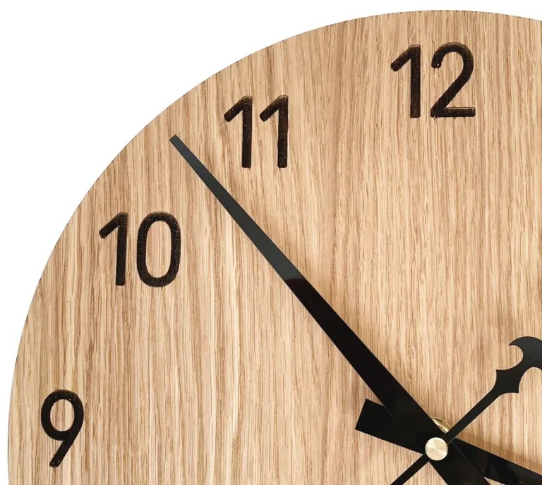 Nástenné hodiny z dubového dreva – moderný minimalistický dizajn | SENTOP MAS002-A-akcia20