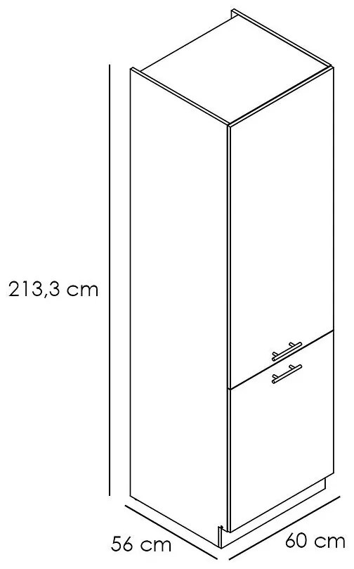 Skrinka do kuchyne Bono D60lo 2133 Pl 2fr Biela Alaska/Bia