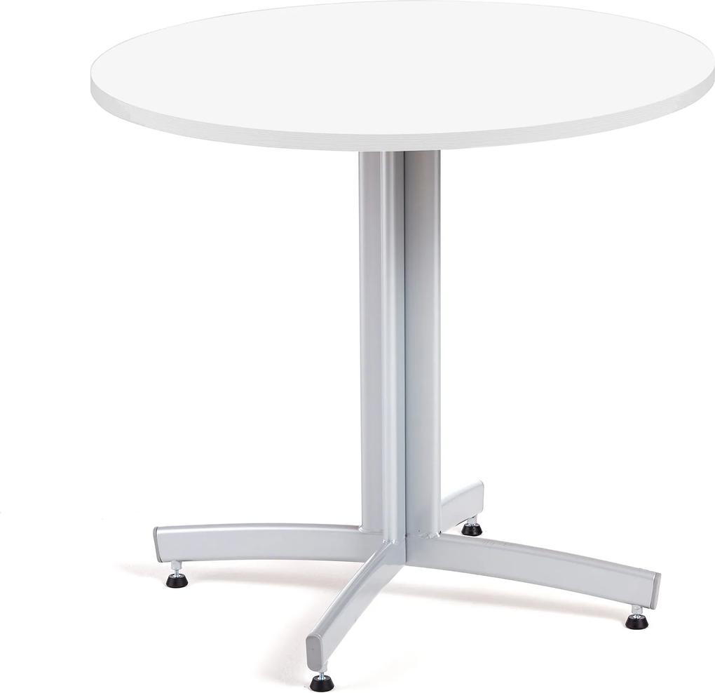 Okrúhly jedálenský stôl Sanna, Ø 900 x V 720 mm, biela / sivá