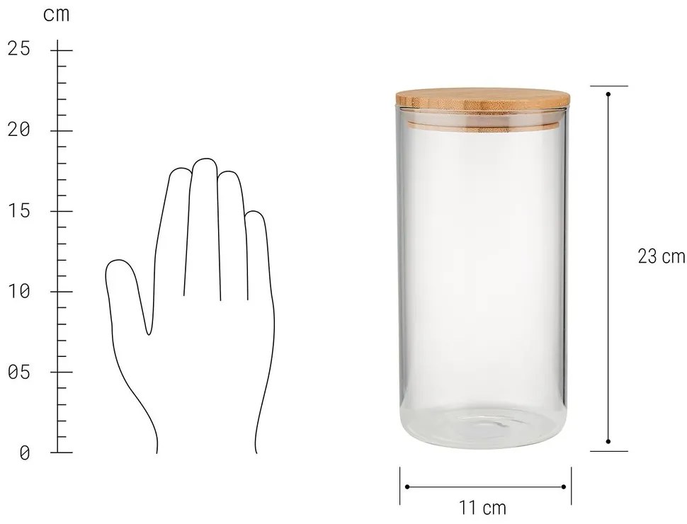 WOODLOCK Sklenená dóza 1,75 l