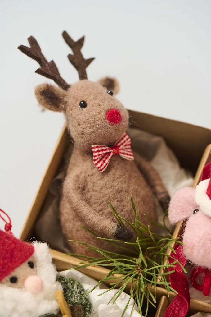 Ib Laursen Plstená ozdoba Rudolf Reindeer