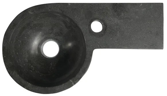 Sapho - Rohové závesné umývadlo BLOK 40x23 cm pravé/antracit