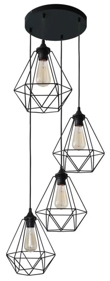 Luster na lanku KARO 4xE27/15W/230V