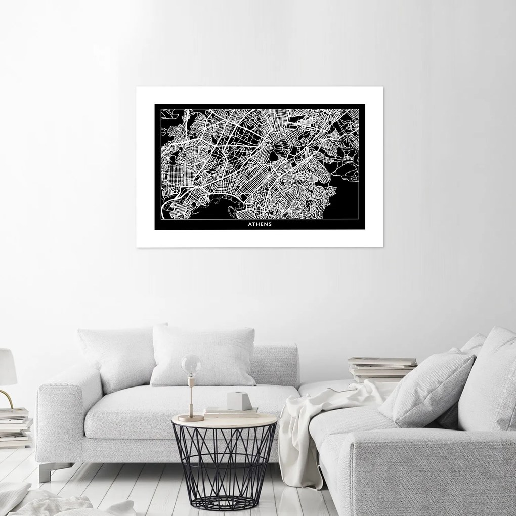 Gario Plagát Plán mesta Atény Farba rámu: Bez rámu, Rozmery: 60 x 40 cm