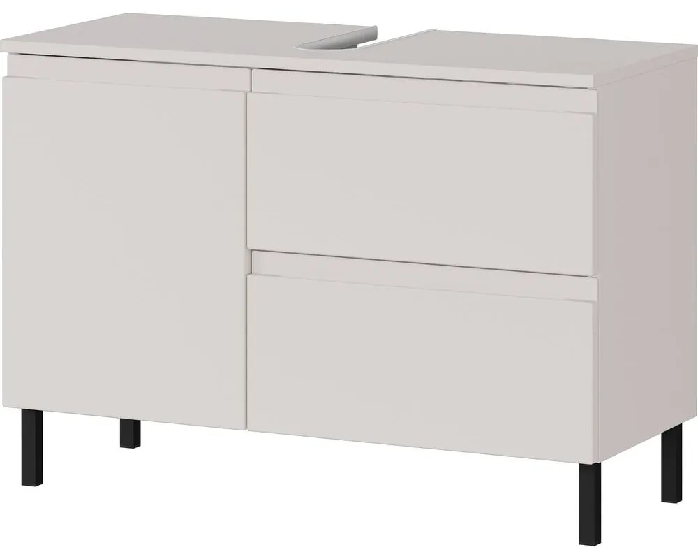 Krémová nízka skrinka pod umývadlo 80x56 cm Salinas – Germania