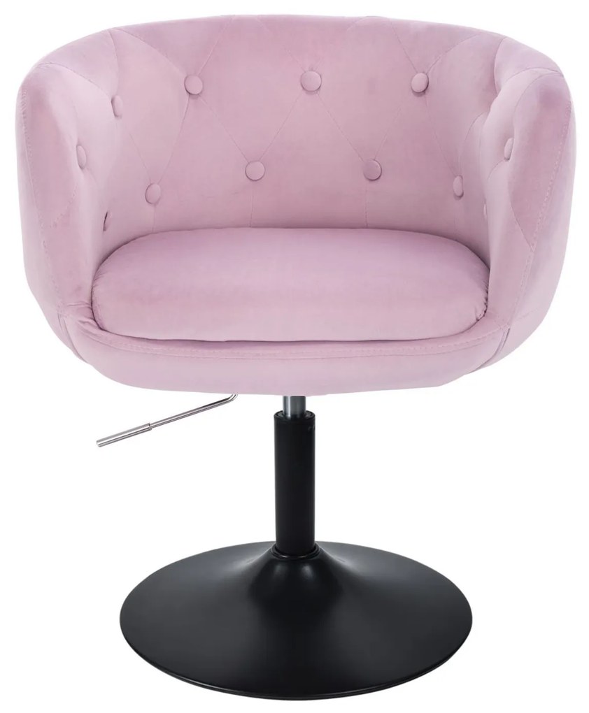 LuxuryForm DESIGN Kreslo MONTANA VELUR na čiernom tanieri - levanduľa