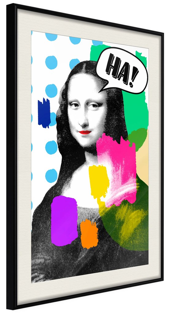 Artgeist Plagát - Mona Lisa Pop-art [Poster] Veľkosť: 20x30, Verzia: Zlatý rám s passe-partout