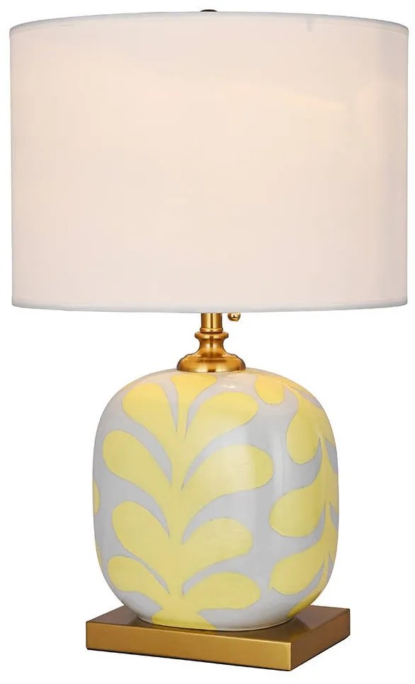 Keramická stolová lampa Lora - banánovo žltá