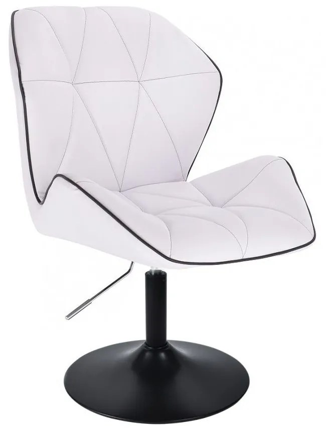 LuxuryForm DESIGN Stolička MILANO MAX na čiernom tanieri - biela