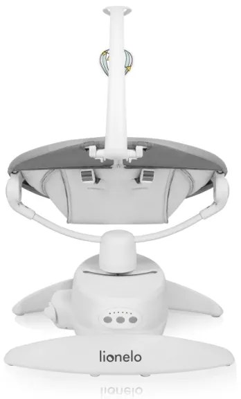 Lionelo - Detské hojdacie lehátko s melódiou IRIS Grey Concrete