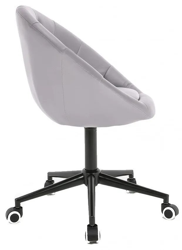 LuxuryForm DESIGN Kreslo VERA na čiernej podstave s kolieskami - šedé