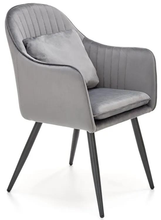 Halmar Jedálenská stolička K464, sivá