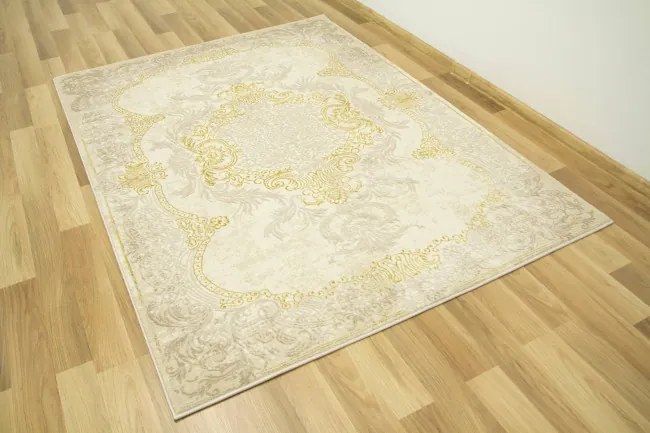 Koberec Allora Plus 9435A Ornament krémový / béžový / zlatý