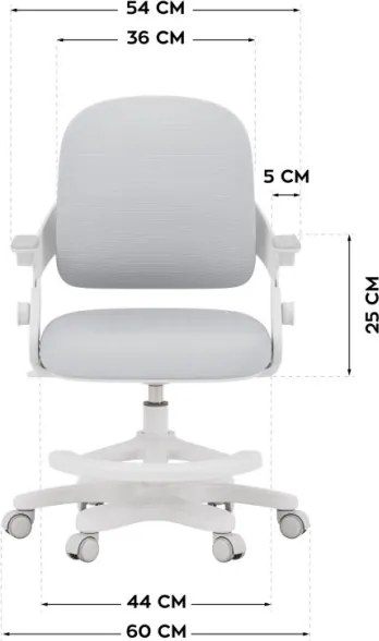 Detská otočná stolička Mark Adler Junior 4.3 sivá