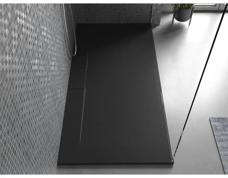 Mexen Egon, SMC obdĺžniková sprchová vanička 160 x 90 cm, čierna, 4R709016