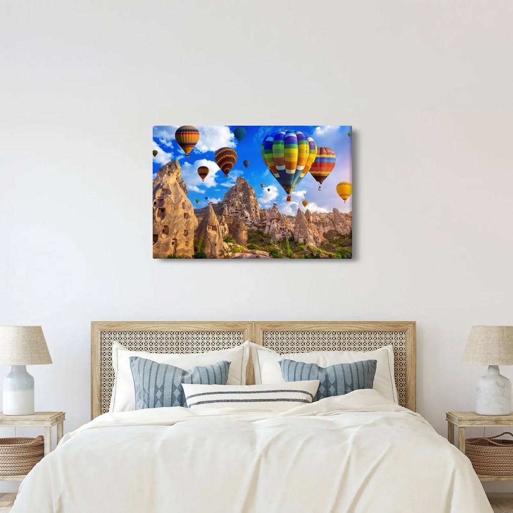 Obraz - Teplovzdušné balóny, Cappadocia, Turkey. (90x60 cm)