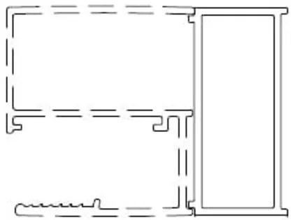 Rozširujúci profil pre sprchové dvere SAT Walk-In Xmotion čierna SATWIXMPROFILROZDC