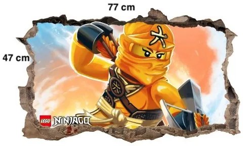 Originálny plagát nálepka do detskej izby s postavičkou ninja go 120 x 74 cm