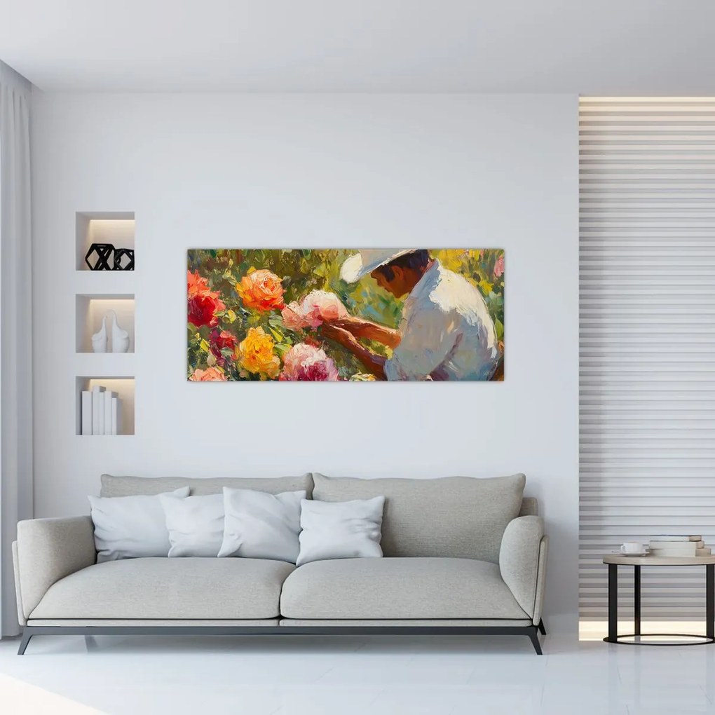 Obraz - Záhradník (120x50 cm)