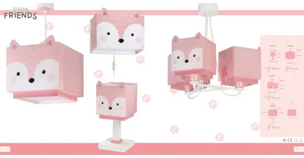 Dalber 64587 - Detský luster LITTLE FOX 3xE27/60W/230V