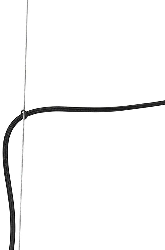 Dizajnové závesné svietidlo čierne so zlatým sklom 2-žiarovkové - Bliss