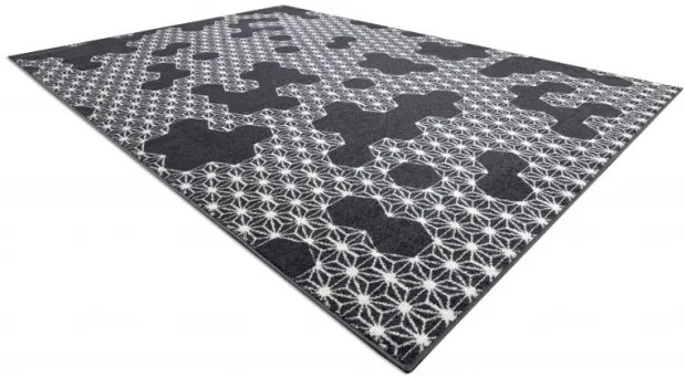 Koberec HEOS 78547 HEKSAGON PUZZLE antracyt / krém
