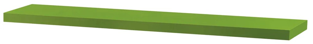 Autronic - Polička nástenná 120 cm, MDF, farba zelený mat, baleno v ochranej fólii - P-002 GRN VÝPRODEJ