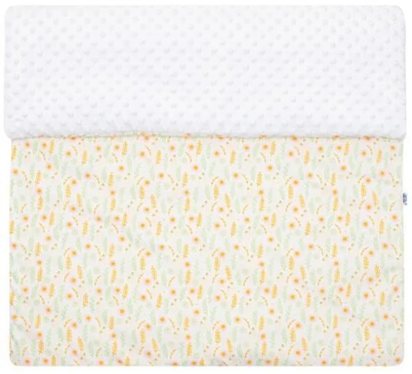 NEW BABY Detská deka z Minky s výplňou New Baby Harmony biela 70x100 cm