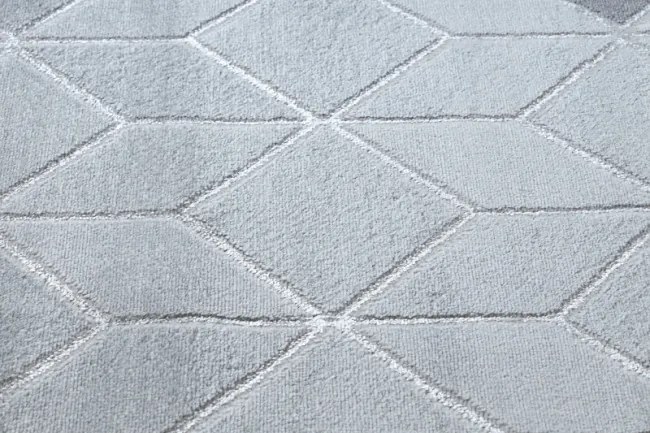 Koberec MEFE B400 Kocka, geometrický 3D štrukturálny - sivý