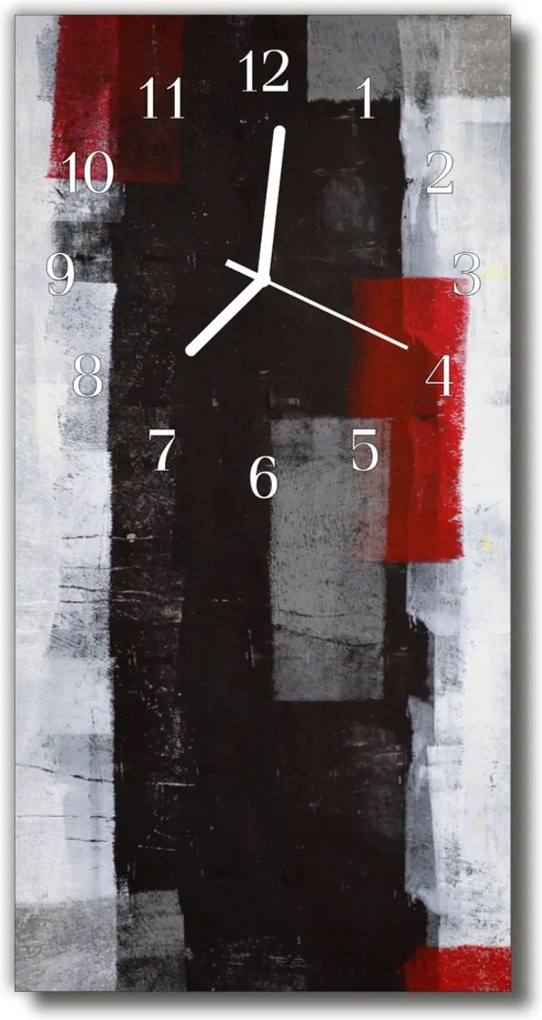 Sklenené hodiny vertikálne  Umenie abstrakcie farebné nástenné maľby