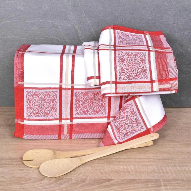 Utierky z egyptskej bavlny SOLE RED 50 x 70 cm 3 ks