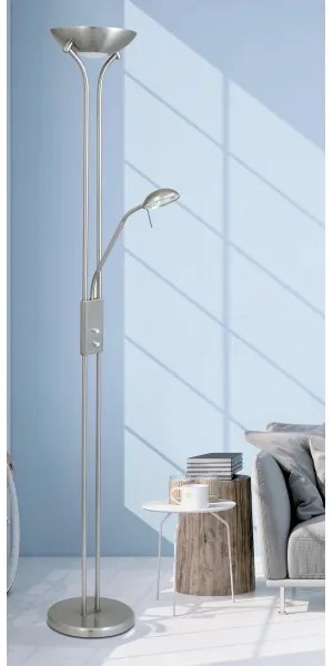 Brilagi - Stmievateľná stojacia lampa SCARLETT 1xR7s/230W/230V+1xG9/40W matný chróm