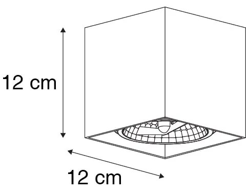 Dizajnové bodové svetlo čierne štvorcové - Box