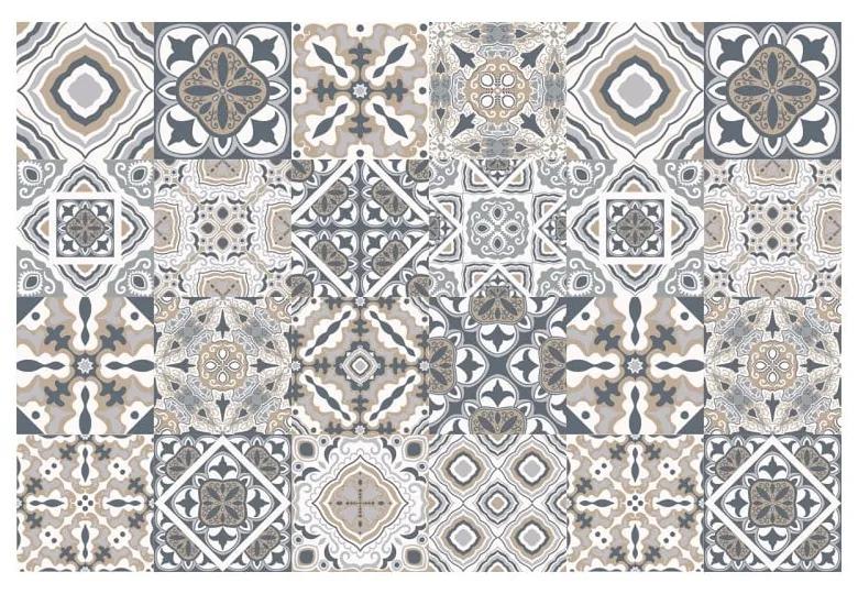 Sada 24 nástenných samolepiek Ambiance Decal Tiles Azulejos Giacomo, 10 × 10 cm