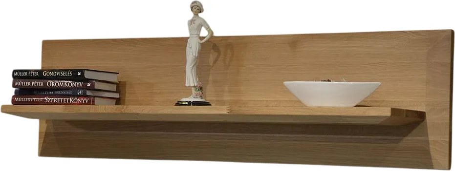 Masívna drevená polica na stenu z dubu, 140x21x29 cm
