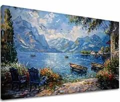 Obraz krajiny na plátne Prístav v horách | Akrylové detaily