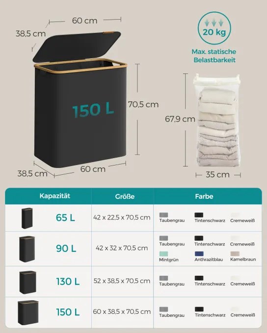 Kôš na bielizeň 150L LCB515B01