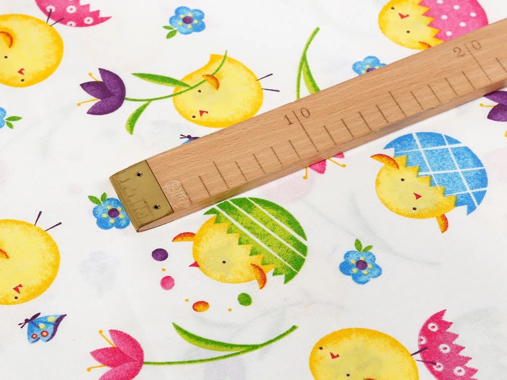 Biante Detské bavlnené posteľné obliečky Sandra SA-074 Žlté kuriatka Jednolôžko 140x200 a 70x90 cm