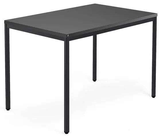 Kancelársky pracovný stôl QBUS, 1200x800 mm, čierna/čierna