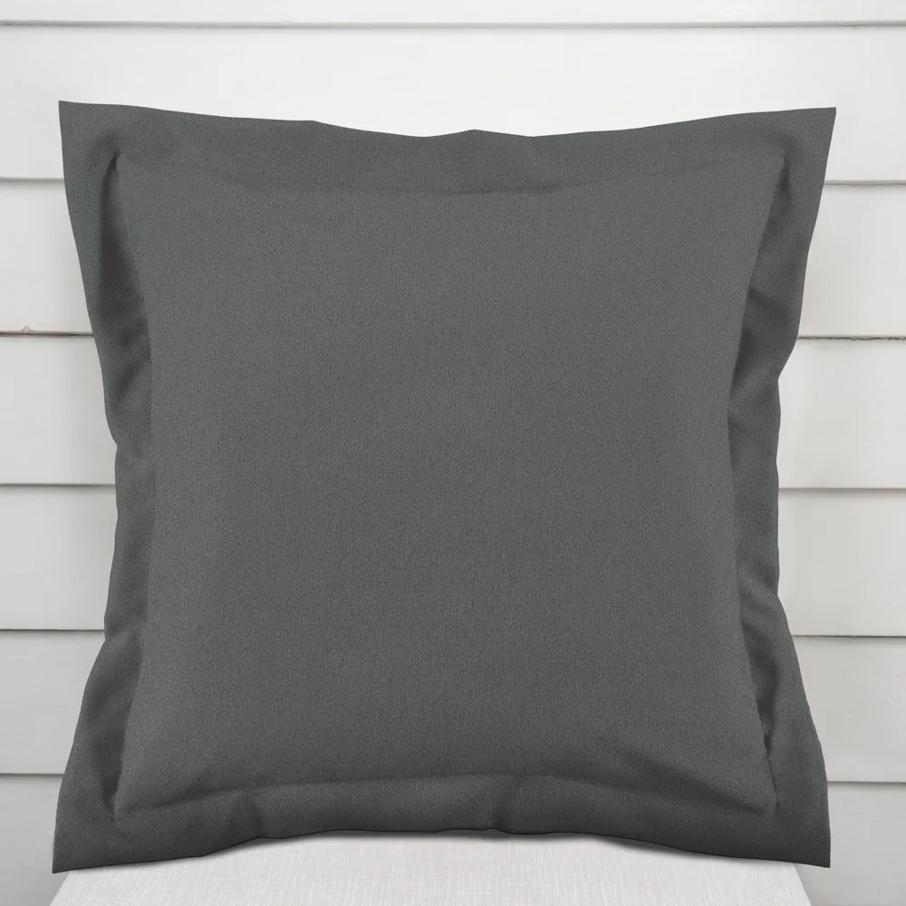 Biante Dekoračná obliečka na vankúš s lemom BKU-119 Antracitovo sivá 30 x 50 cm