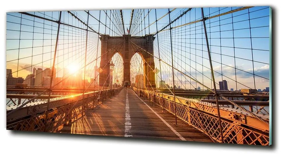 Moderné sklenený obraz z fotografie Brooklynský most cz-obglass-125x50-87335557