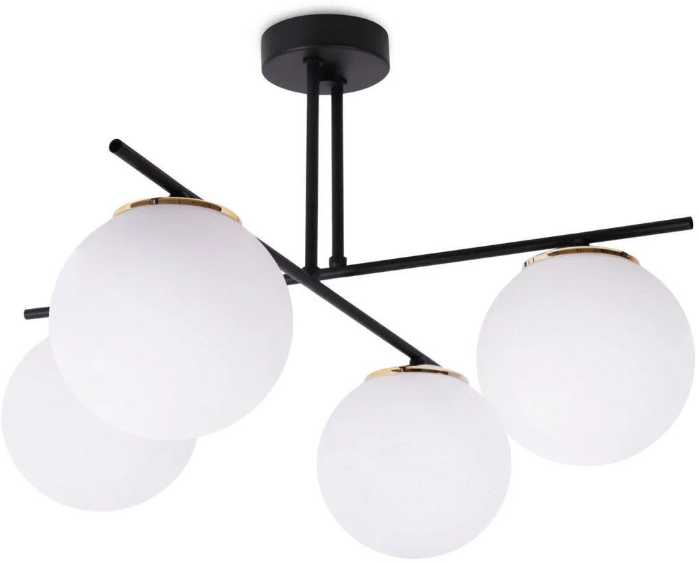 Stropné svietidlo Florence, 4x biele sklenené tienidlo, g